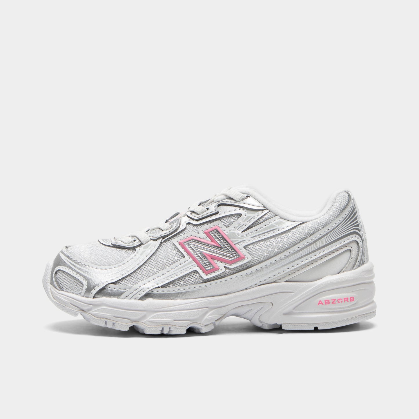 New Balance Children's 740 Silver Metallic / Signal Pink