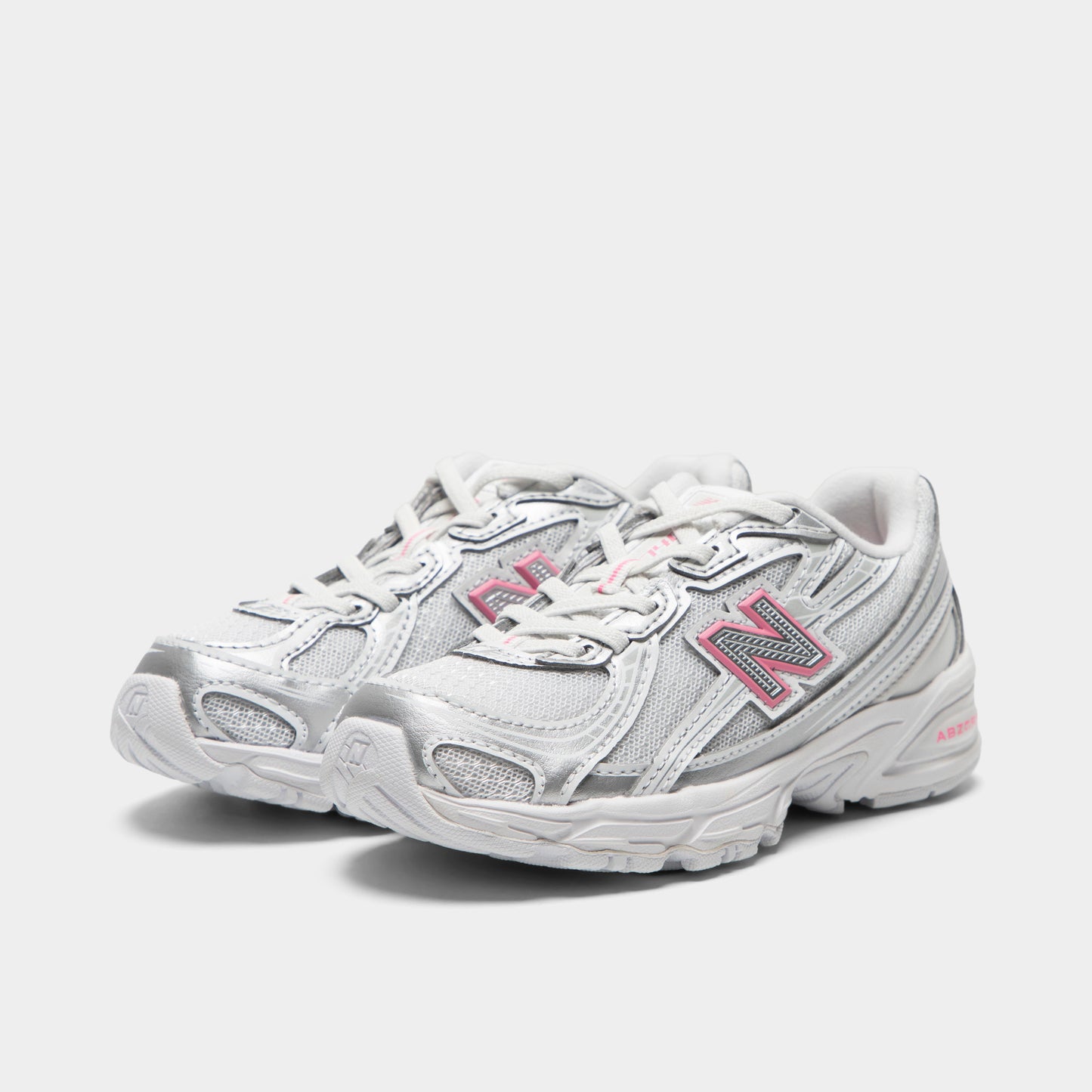New Balance Children's 740 Silver Metallic / Signal Pink