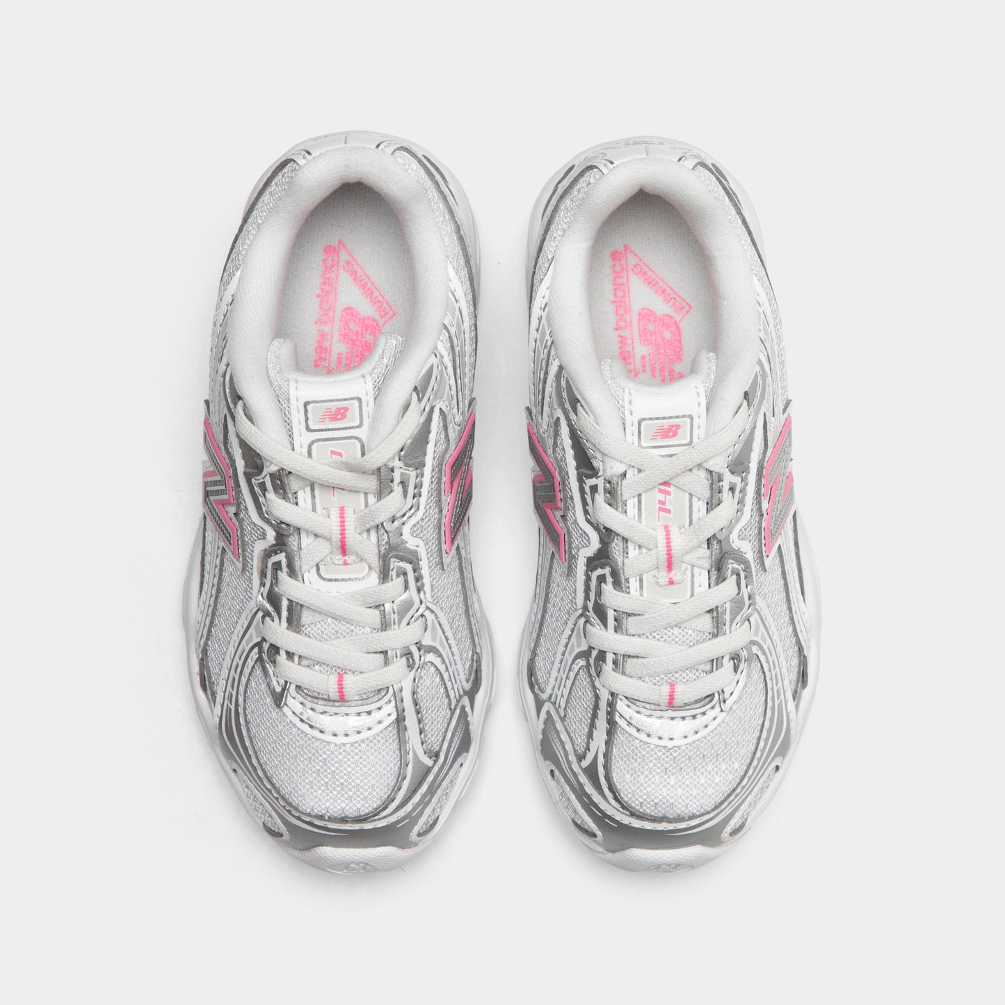 New Balance Children's 740 Silver Metallic / Signal Pink