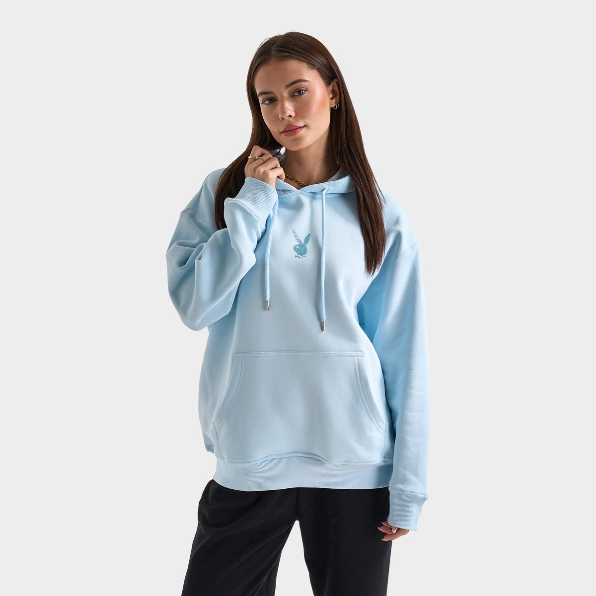 Playboy Women s Butterfly Diamonte Hoodie Nantucket Breeze JD Sports