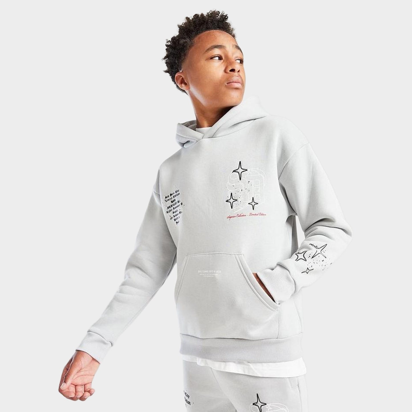 Supply & Demand Juniors' Vito Pullover Hoodie / Light Grey