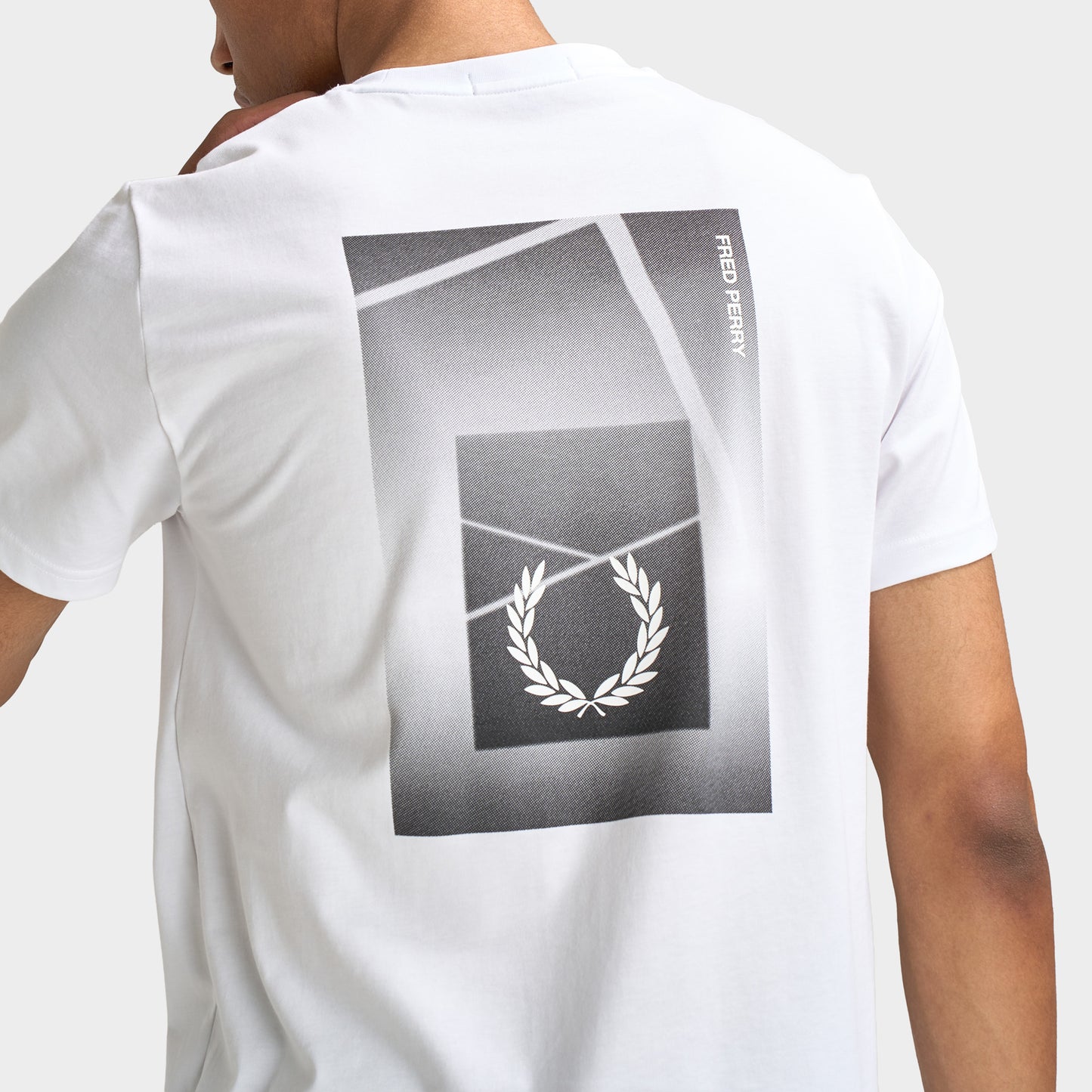 Fred Perry T-shirt à motif géométrique court / Blanc