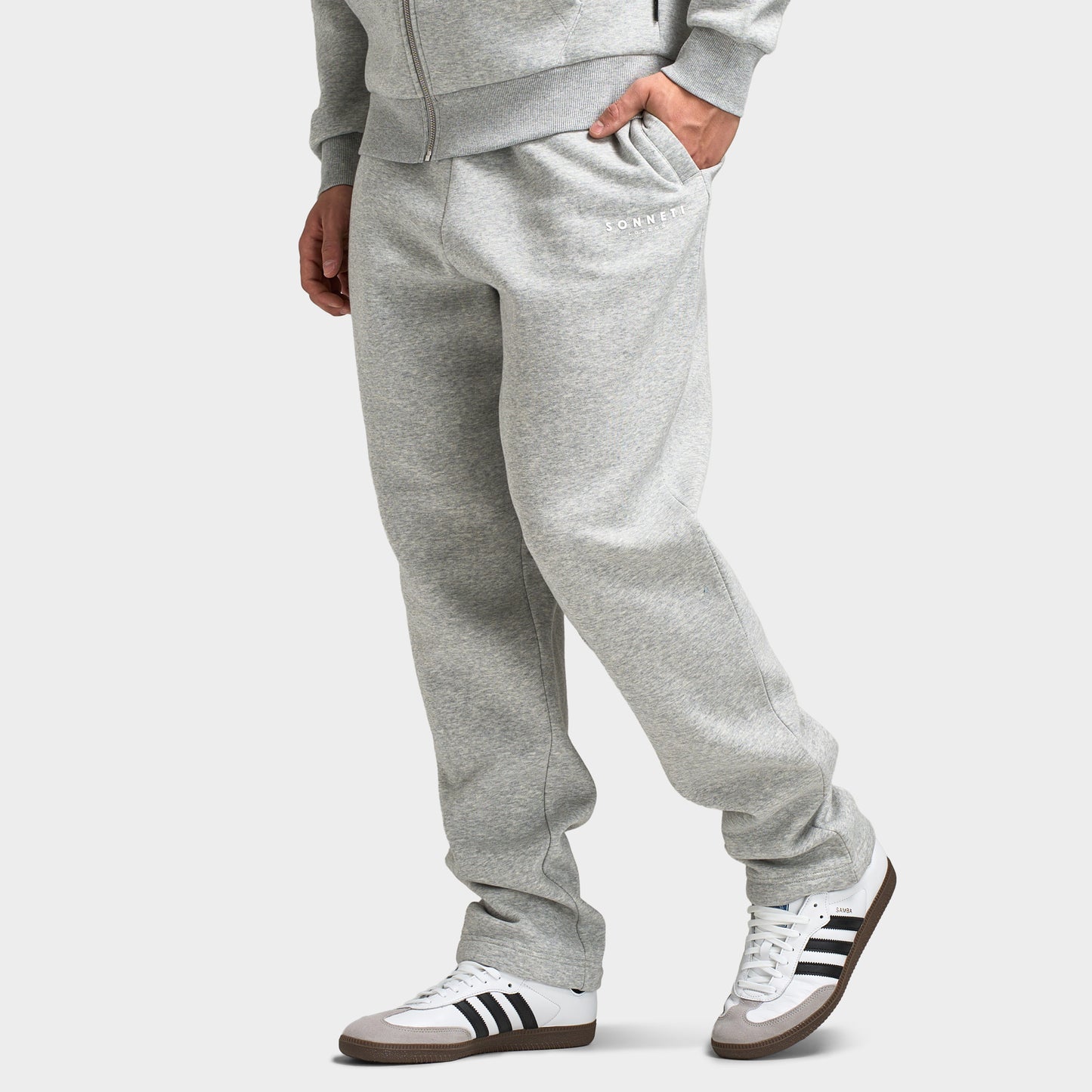 Sonneti London Open Hem Pants / Light Grey Marl