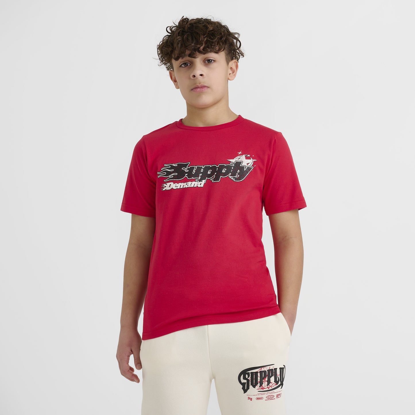 Supply & Demand Junior Boys' Martinez T-Shirt Red / Black