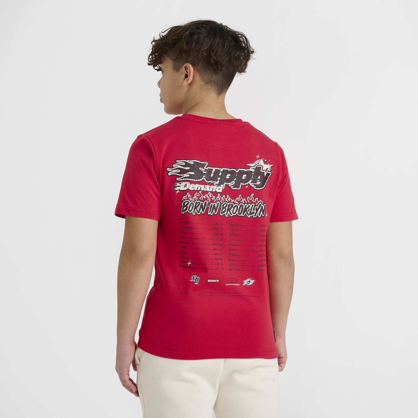 Supply & Demand Junior Boys' Martinez T-Shirt Red / Black