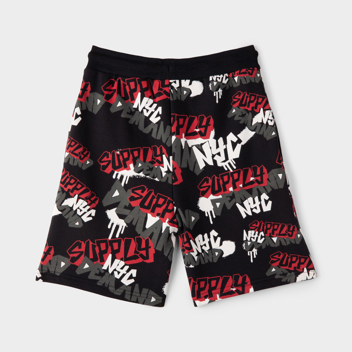 Supply & Demand Junior Boys' Spray Script Shorts Black / Red JD Sports