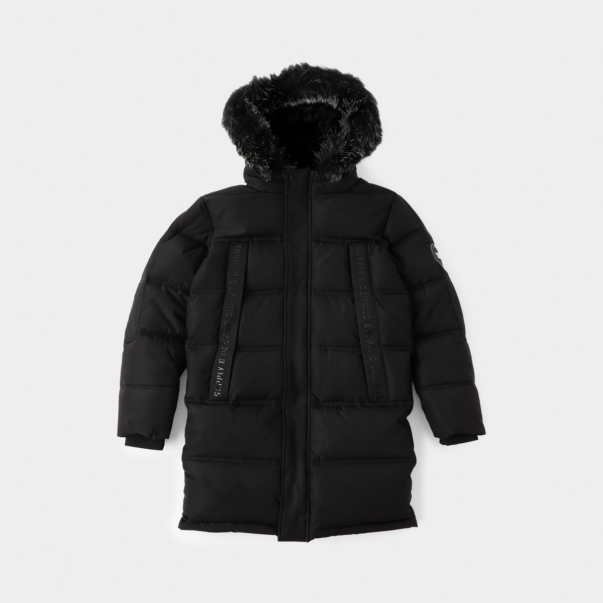 Hollister all weather hooded winter parka jacket in black