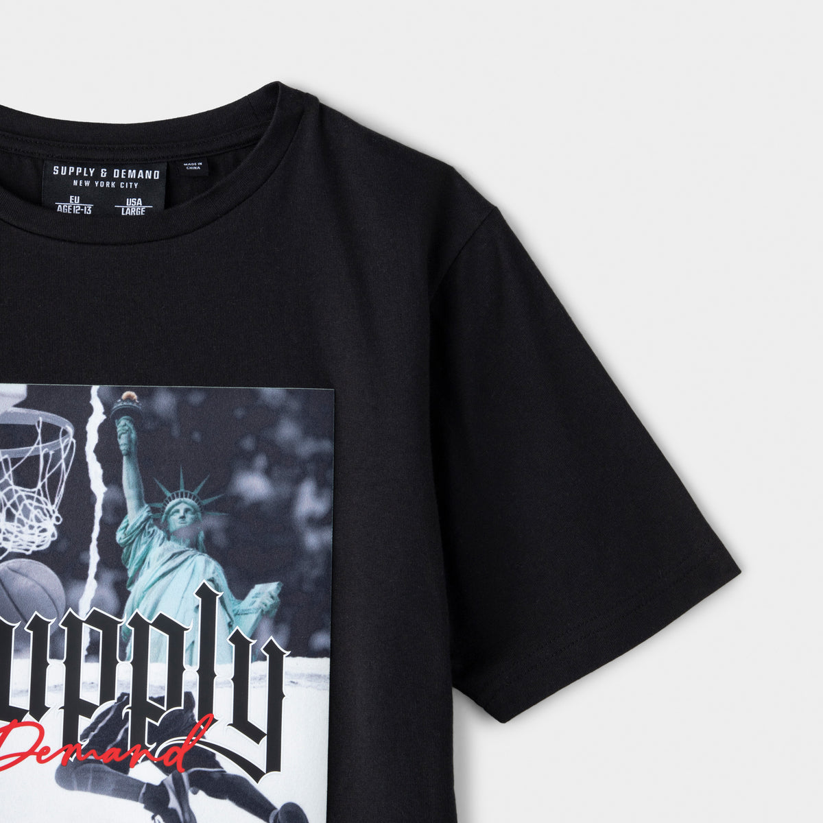 Supply Demand Junior Boys Elver T shirt Black JD Sports