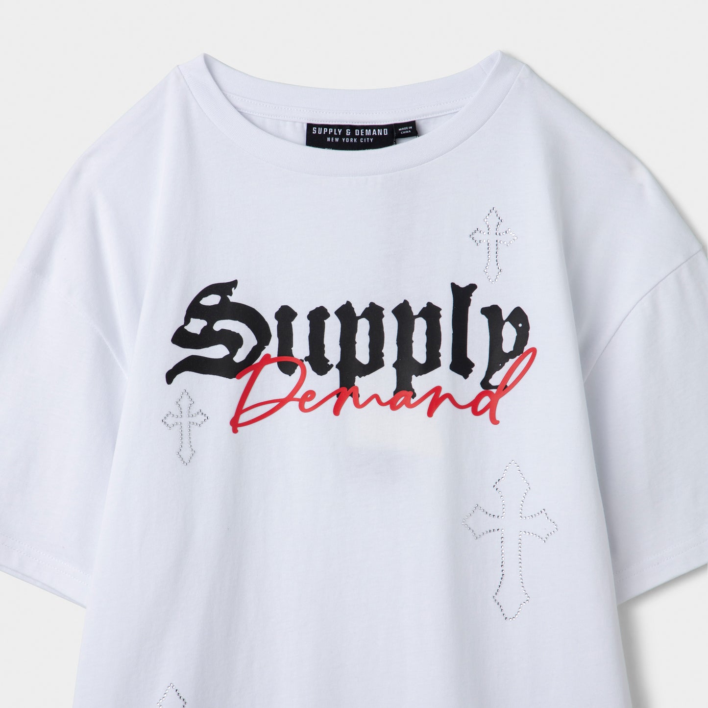 Supply & Demand Junior Garçons T-shirt Croisé / Blanc Optique