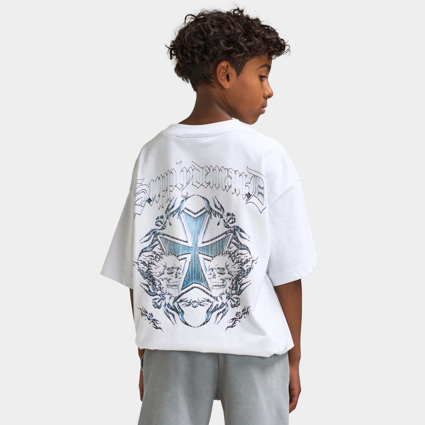 Supply & Demand T-shirt court Juniors Flame Cross / Blanc