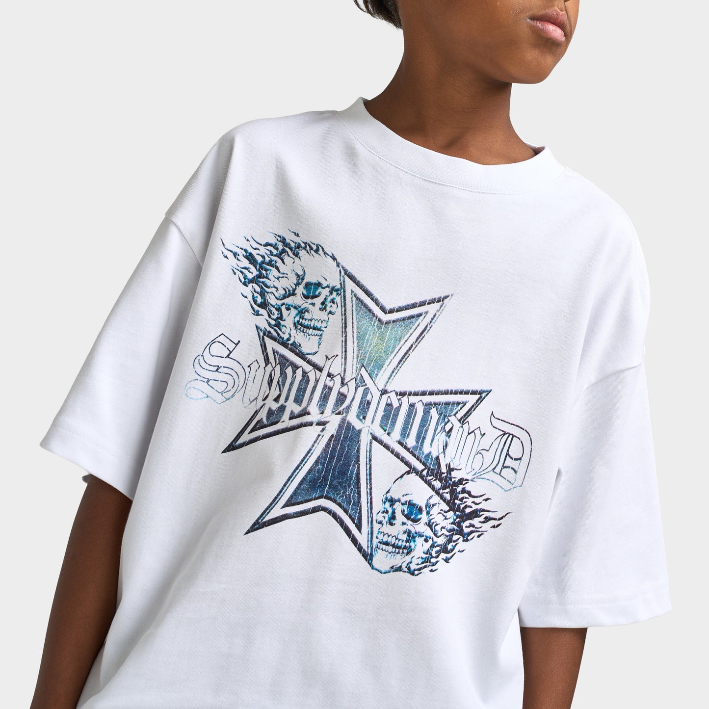Supply & Demand T-shirt court Juniors Flame Cross / Blanc