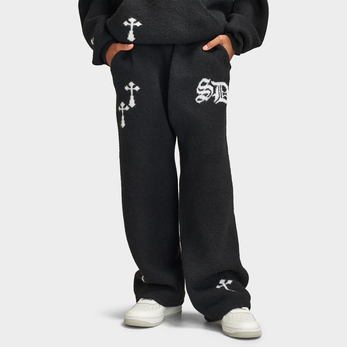 Supply & Demand Junior Pantalon en Maille Rustique / Noir