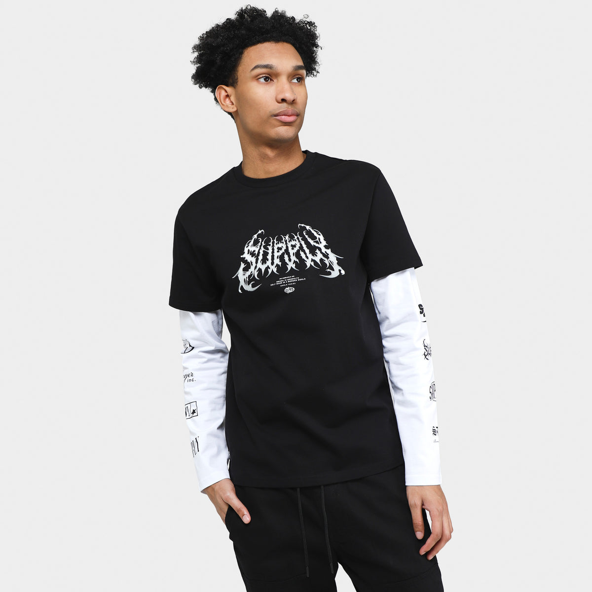 Supply Demand Hogan Long Sleeve T shirt Black