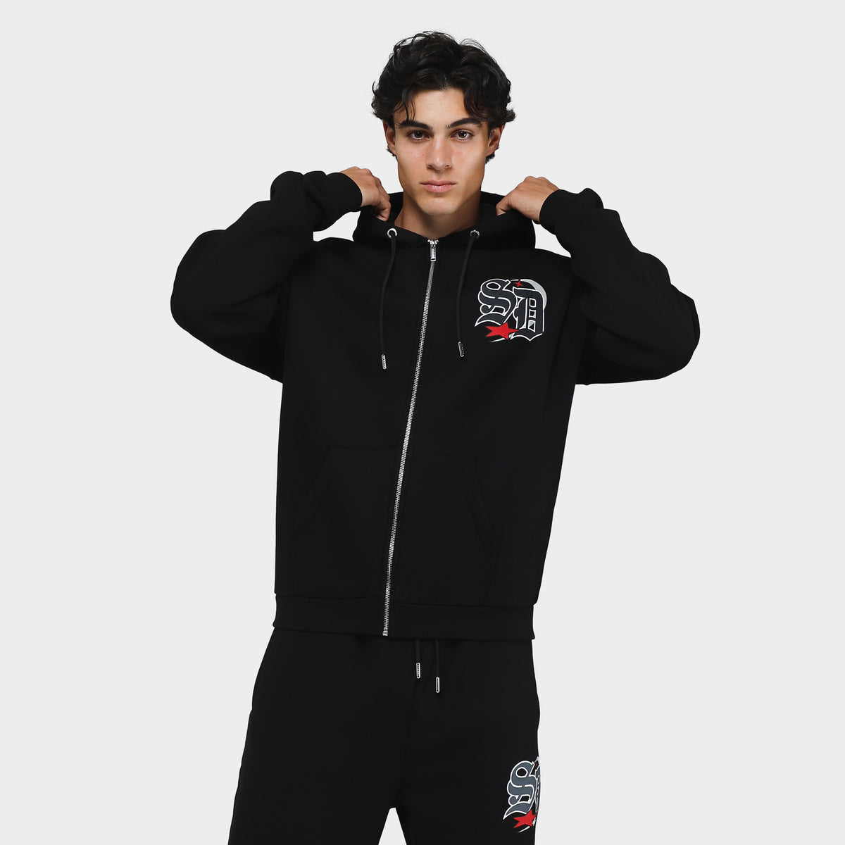 Supply Demand Cabrera Full Zip Hoodie Black JD Sports