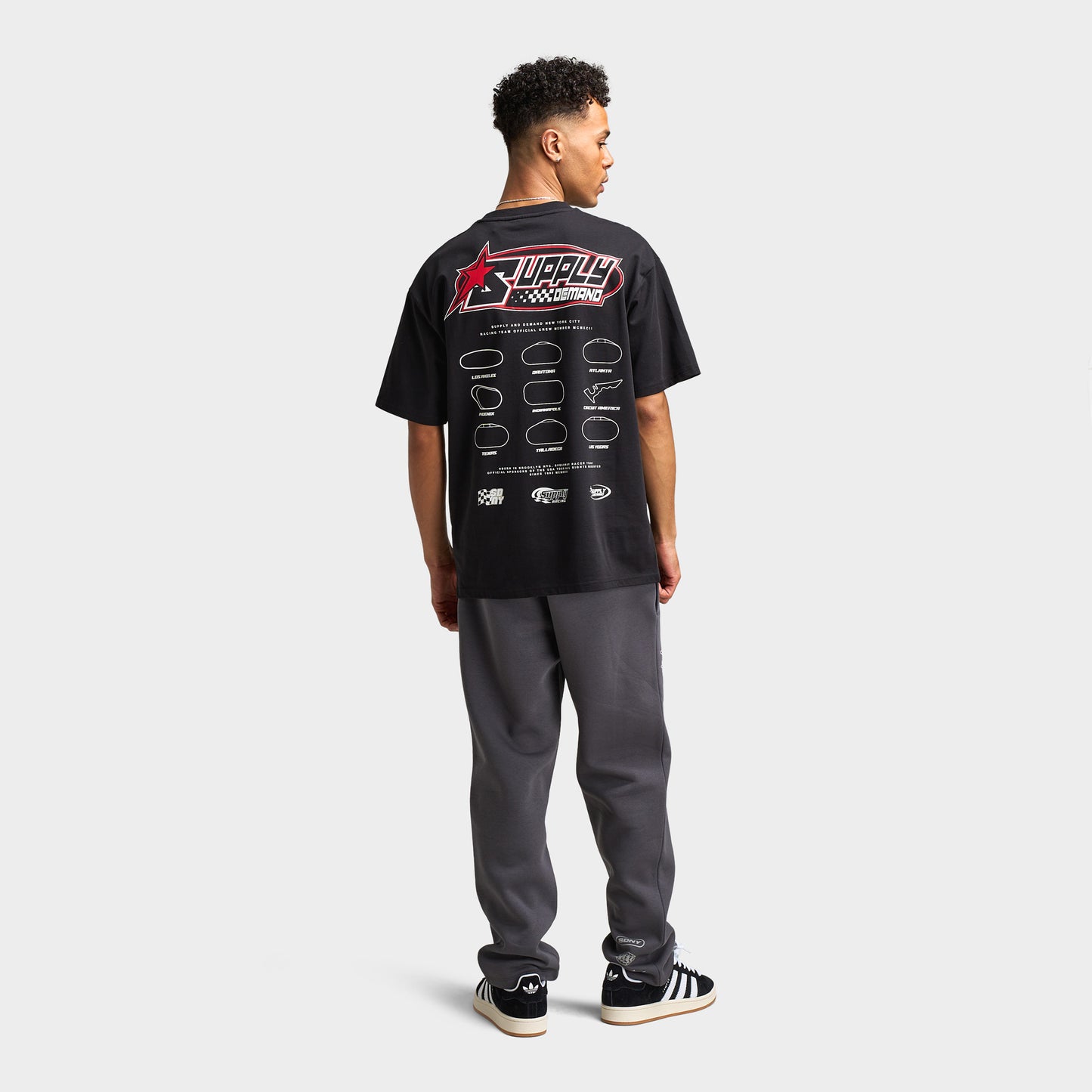 Supply & Demand Track Graphic T-Shirt / Black