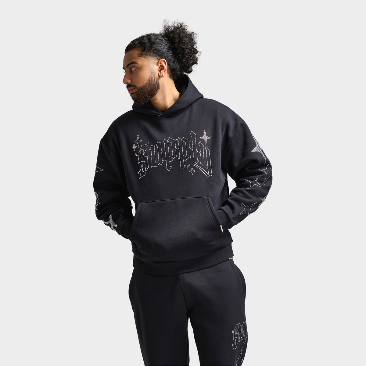 SUWDEE hoodie logo pullover　【S】size Supply & Demand Hartyside Pullover Hoodie / Black | JD Sports
