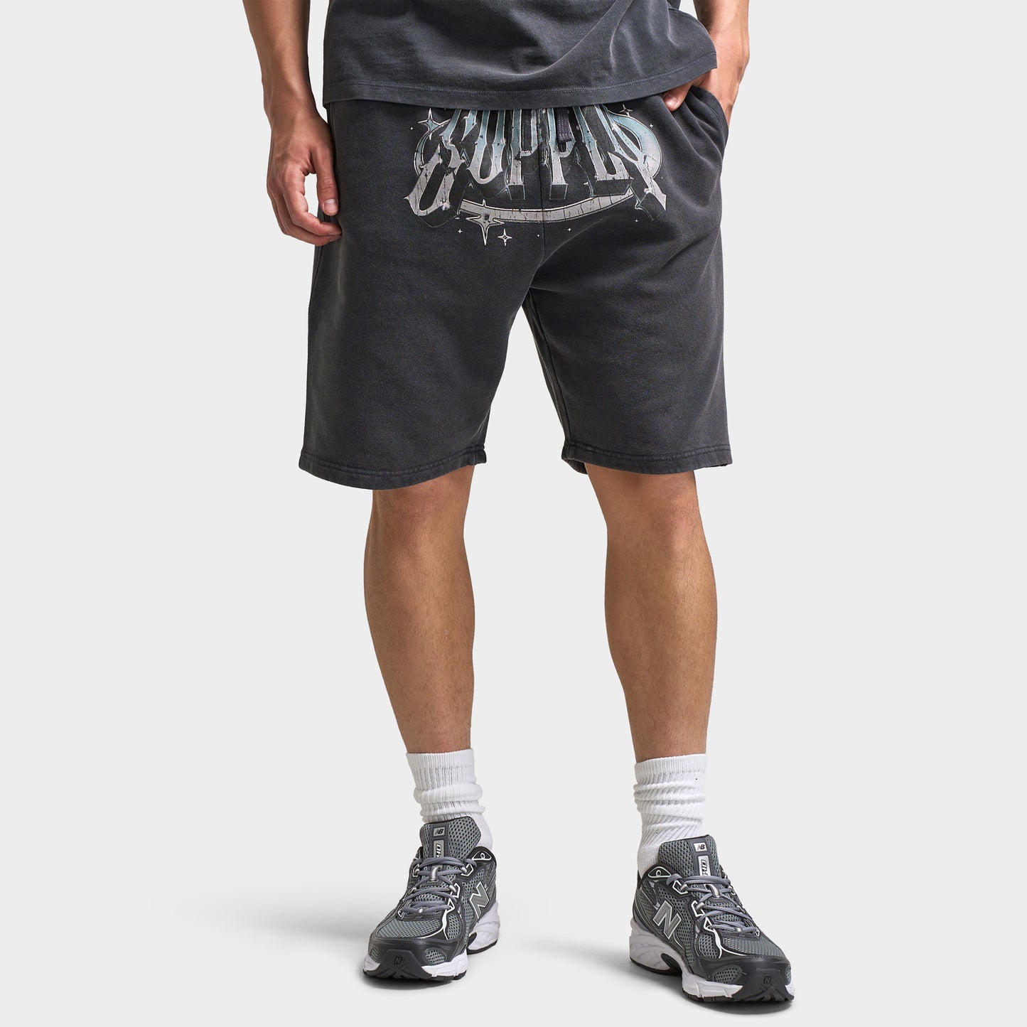 Supply & Demand Chrome Star Shorts / Washed Black