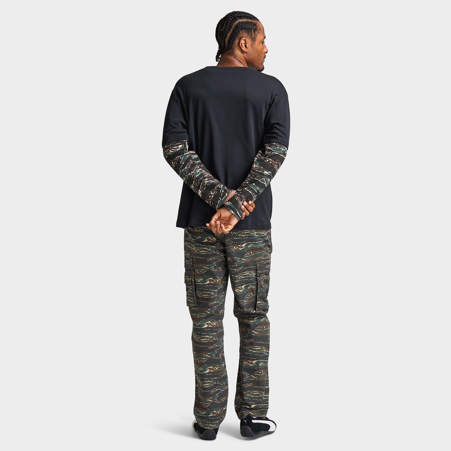 Supply & Demand Brickshaw Chandail à Manches Longues Noir / Woodland Camo