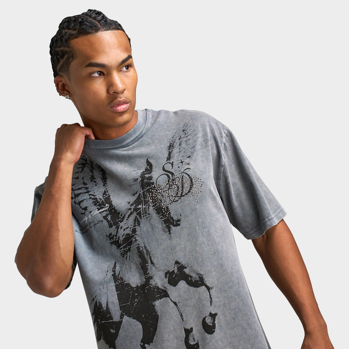 Supply & Demand Sherman t-shirt / Froissé Gris