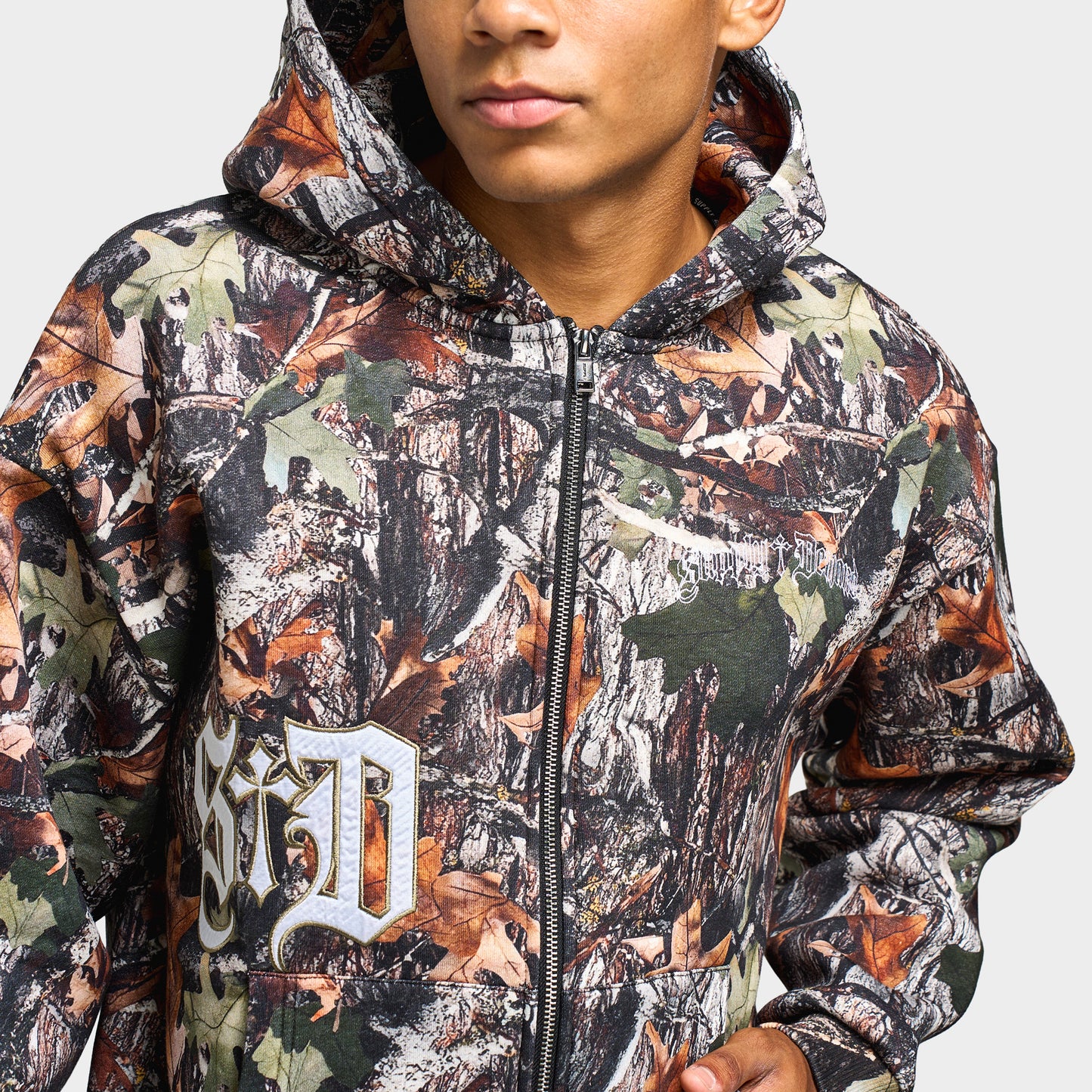 Supply & Demand Atomic Zip Up Hoodie / Woodland Camo