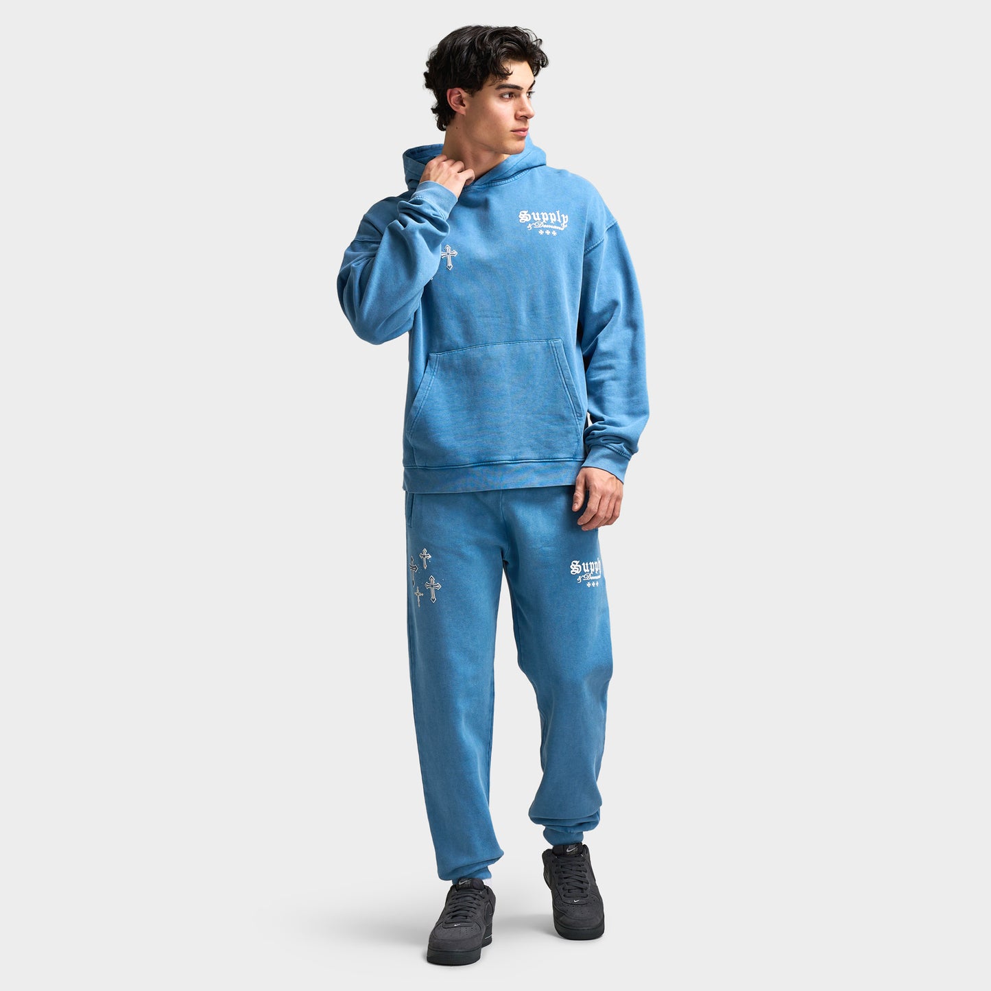 Supply & Demand Crosses Joggers / Copen Blue