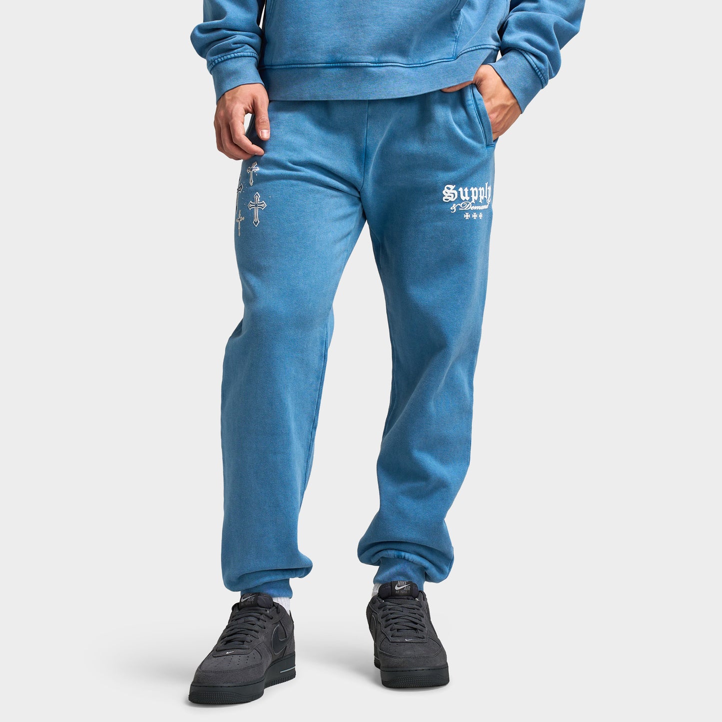Supply & Demand Crosses Joggers / Copen Blue