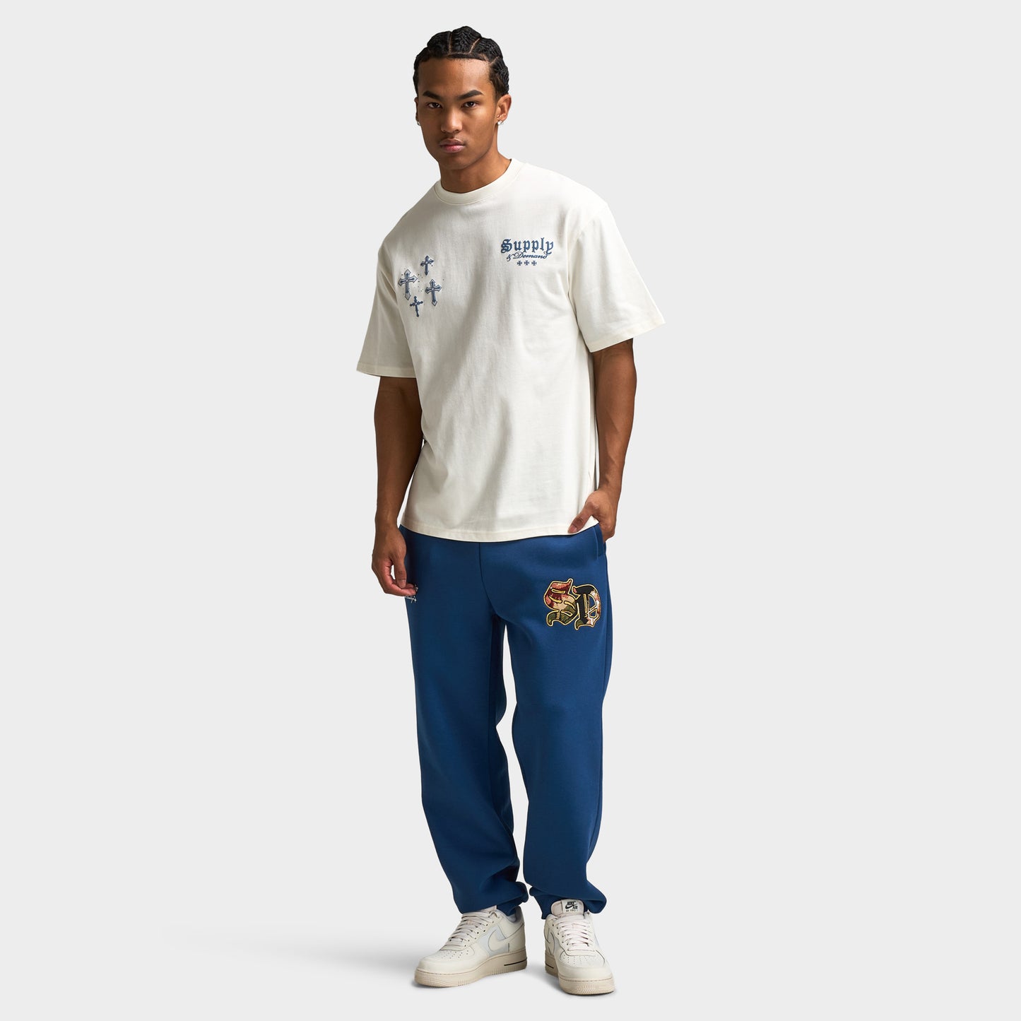 Supply & Demand Crosses T-shirt graphique / Gris vaporeux