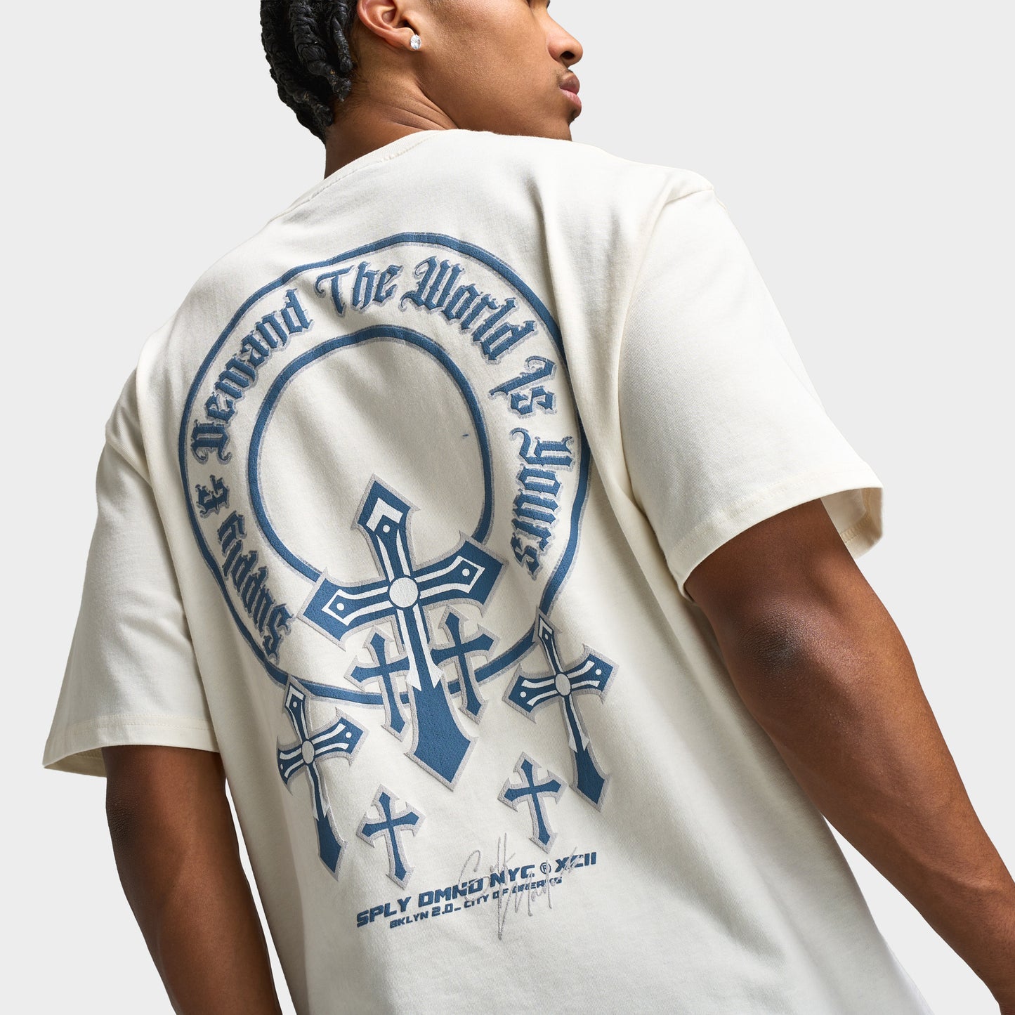 Supply & Demand Crosses T-shirt graphique / Gris vaporeux