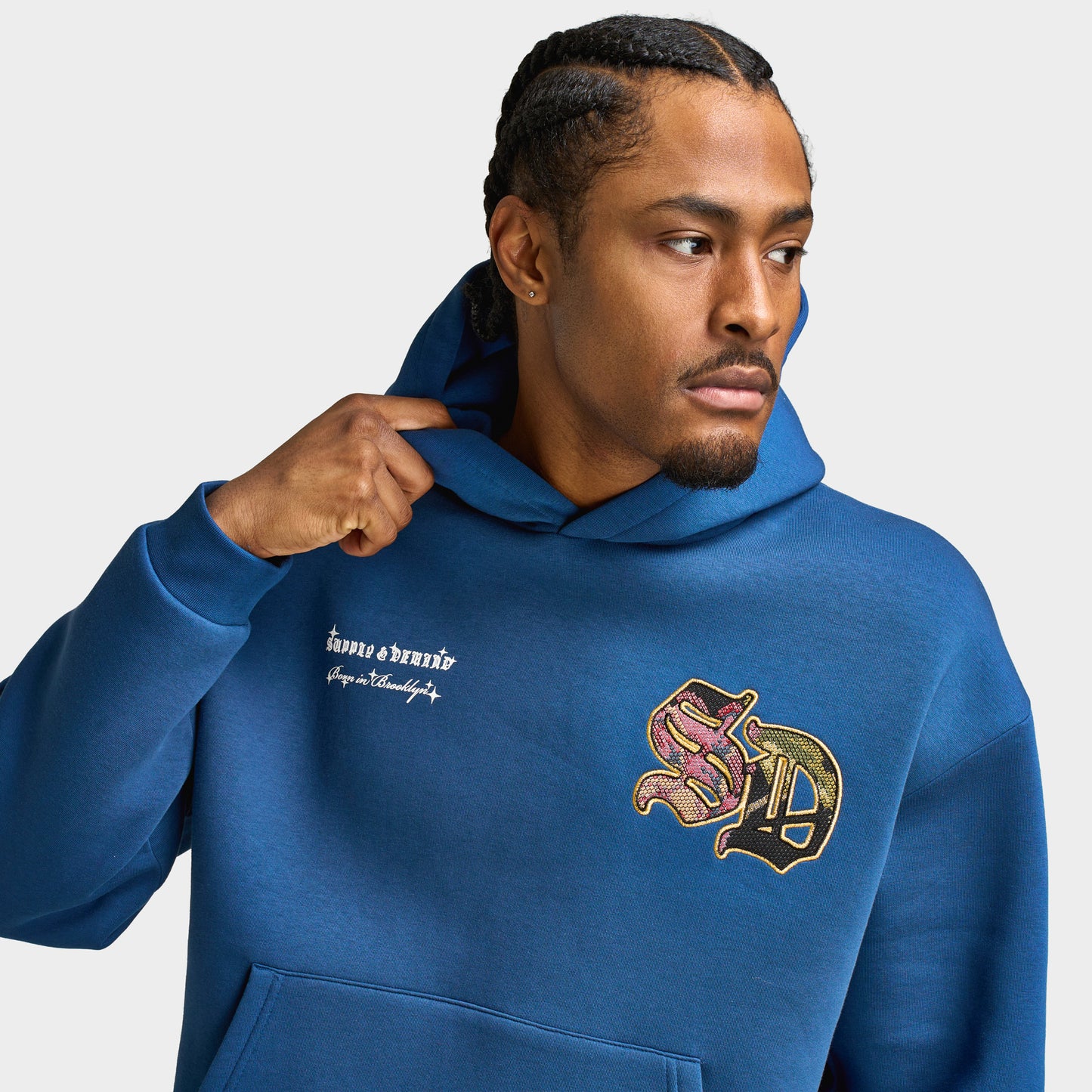 Supply & Demand Floral Hoodie / Dark Denim