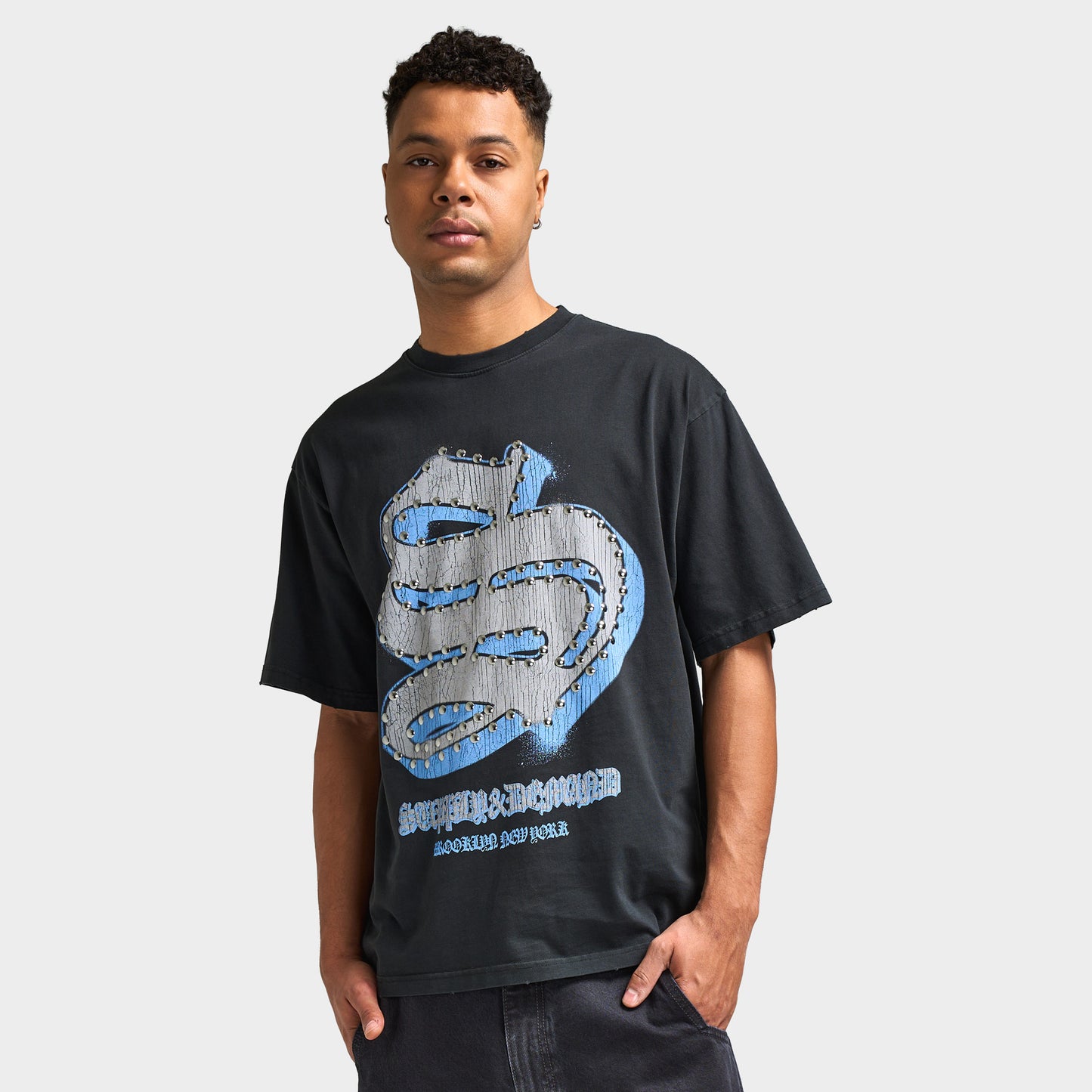 Supply & Demand Super T-shirt / Noir Délavé