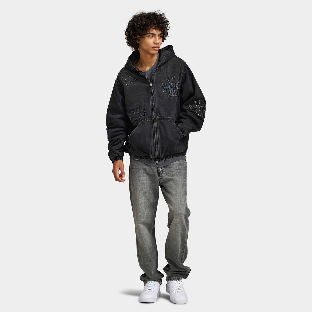 Supply & Demand Buckle Veste en Jean / Noir délavé
