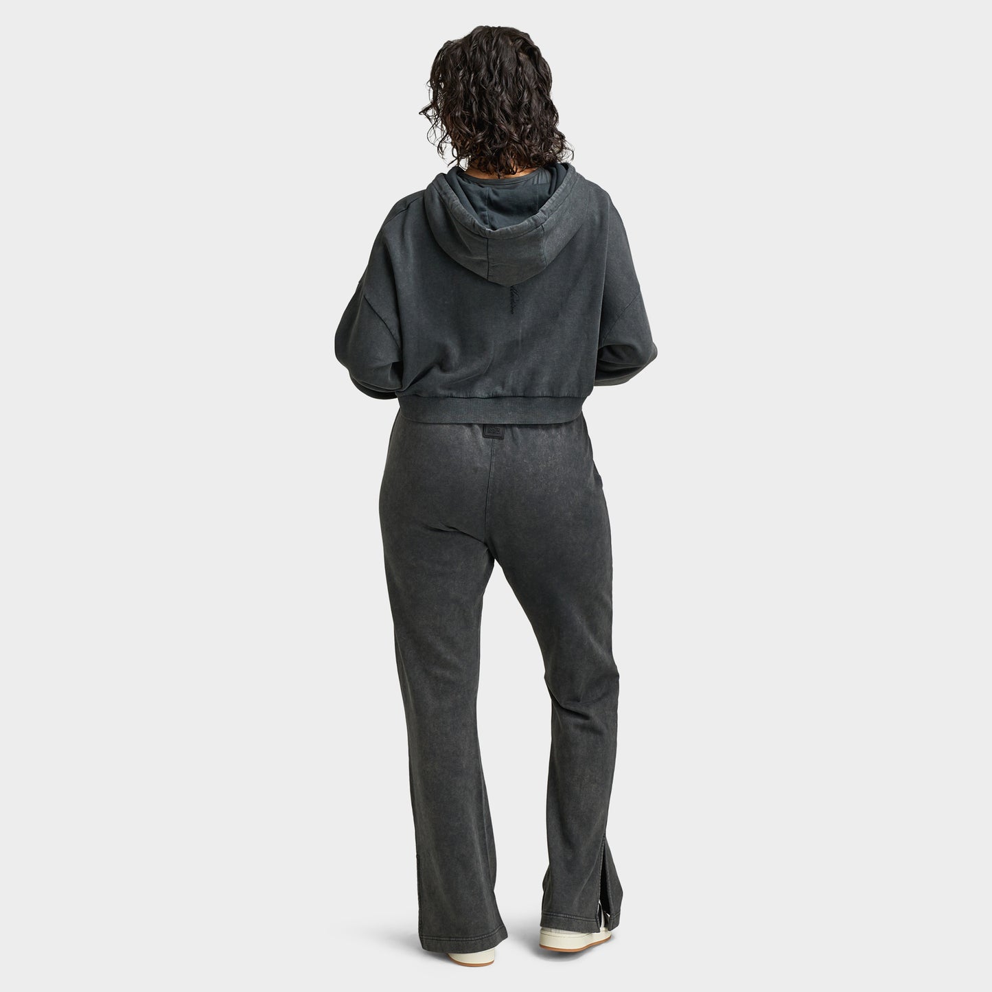 Supply & Demand Chandail à capuche entièrement zippé Monair Boxy pour femme / Gris délavé