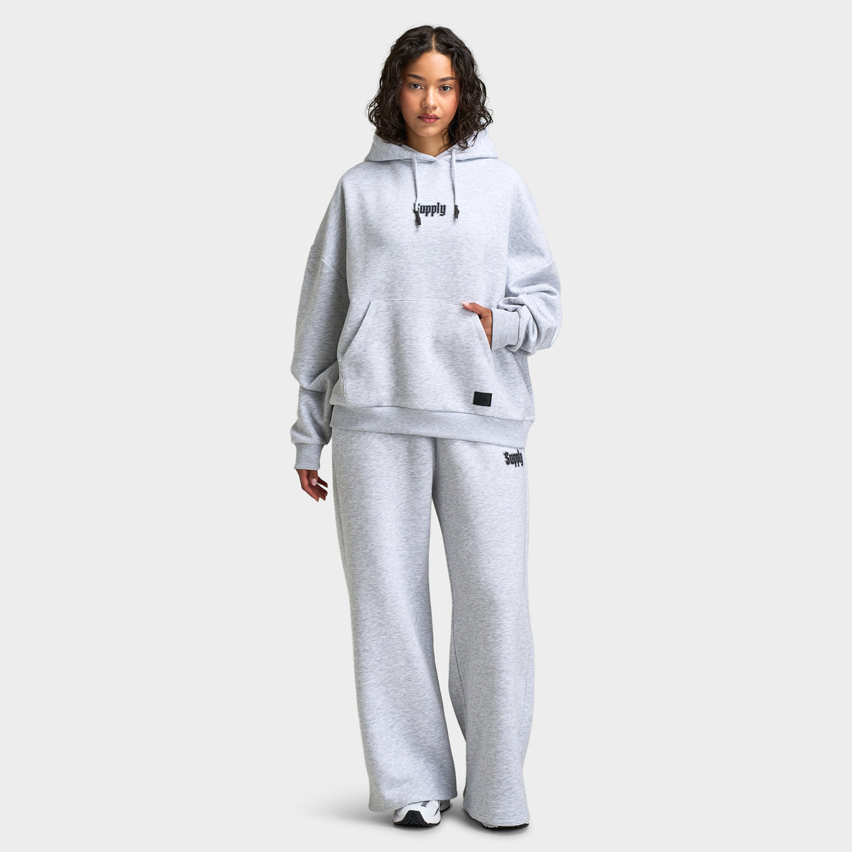 Supply & Demand Women's Wing Wide Leg Joggers / Light Grey