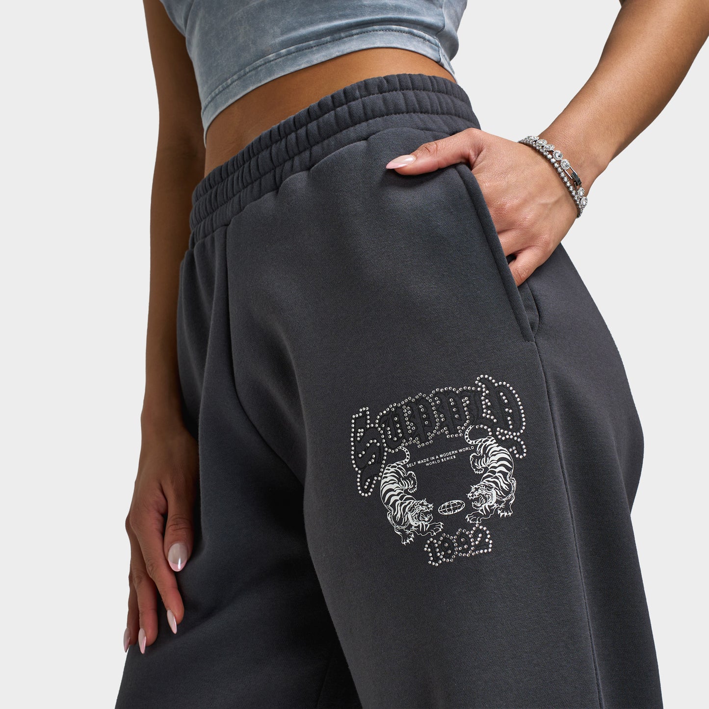 Supply & Demand Jogging pour femmes Noir sable / Pierres strass Keyline