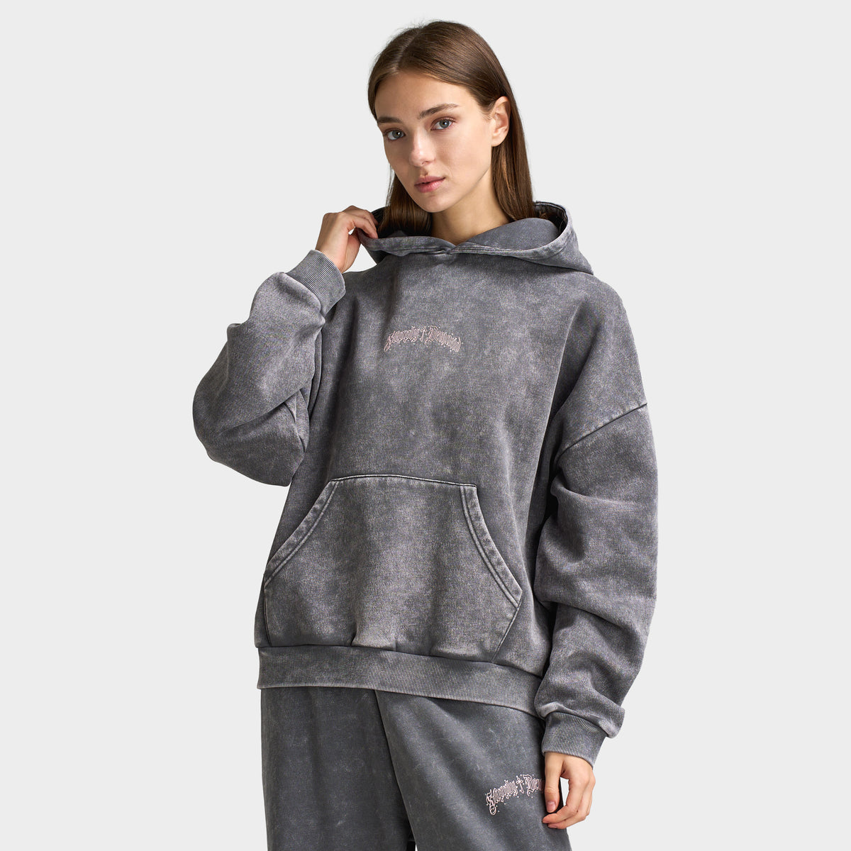 Supply & Demand Barns Over Head Hoodie / Washed Charcoal