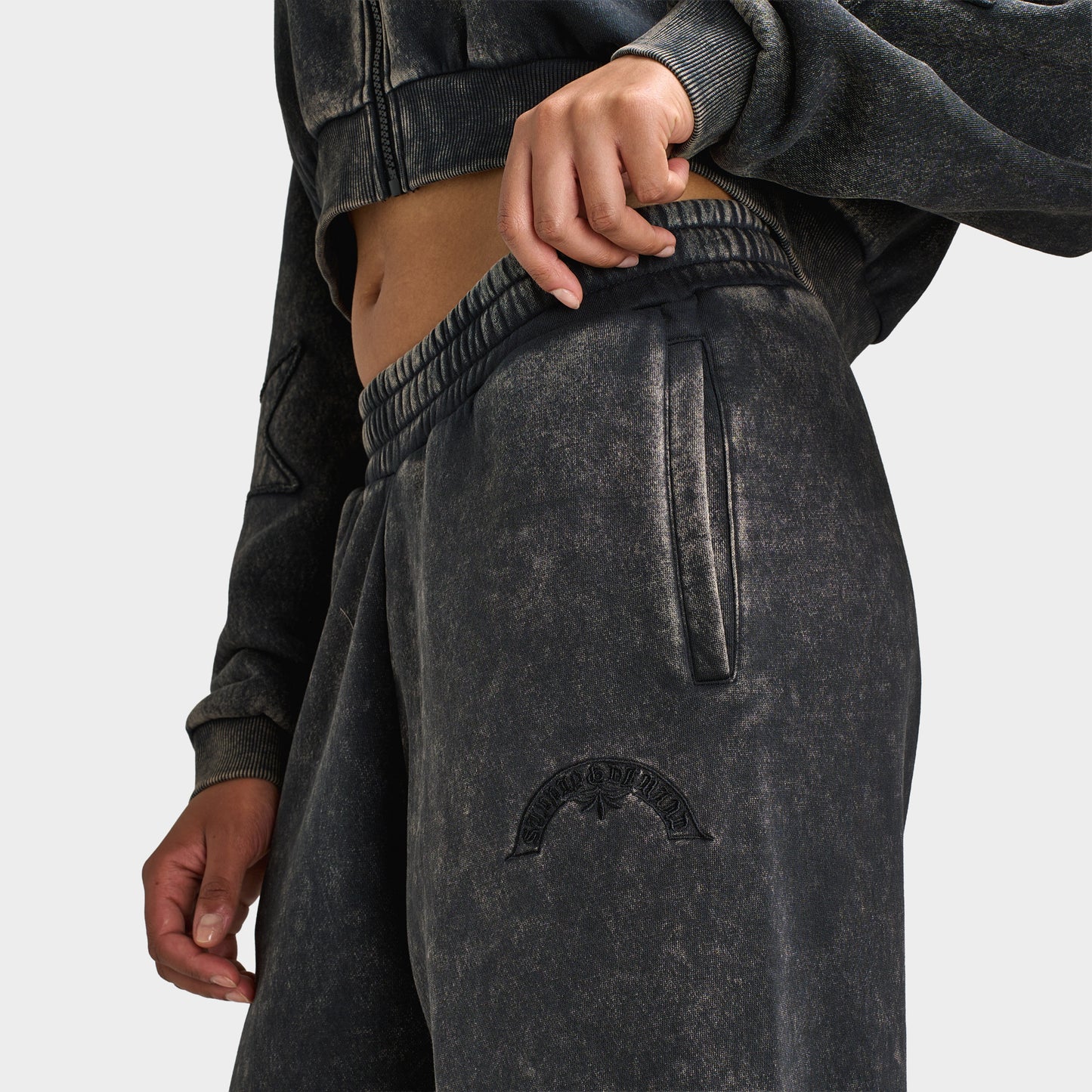 Supply & Demand Star Wide Leg Pant / Washed Charcoal