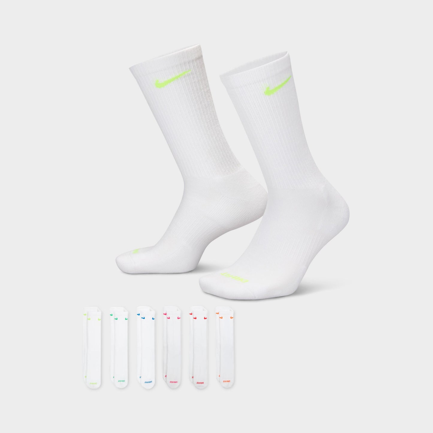 Nike Everyday Plus Chaussettes d'Entraînement avec Coussinets (6 Paquets) / Multicolore