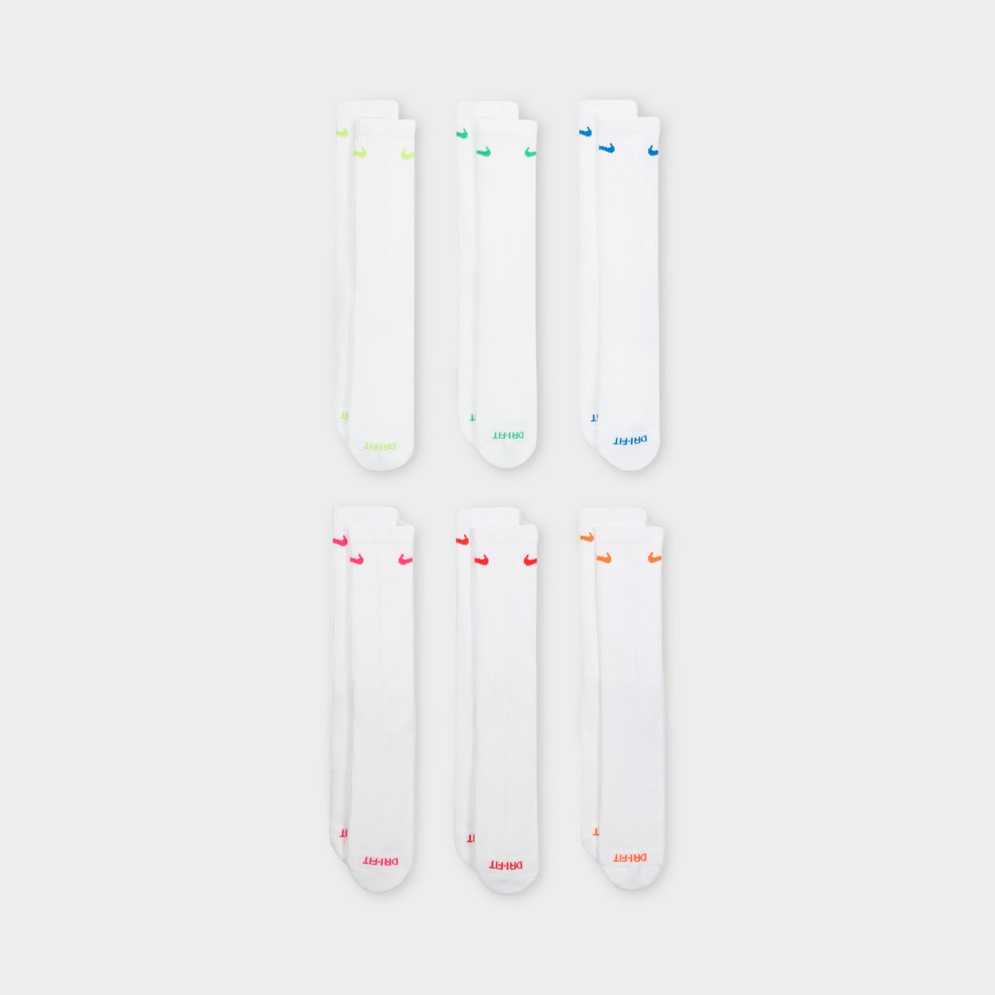 Nike Everyday Plus Chaussettes d'Entraînement avec Coussinets (6 Paquets) / Multicolore