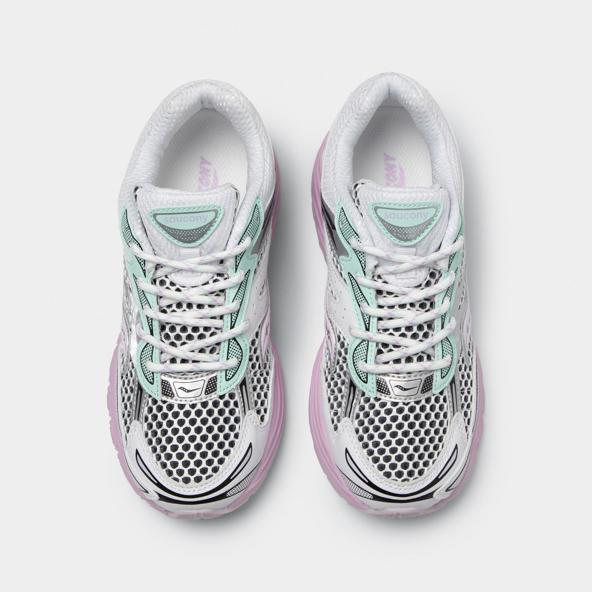 Saucony Juniors' Omni 9 White / Lilac