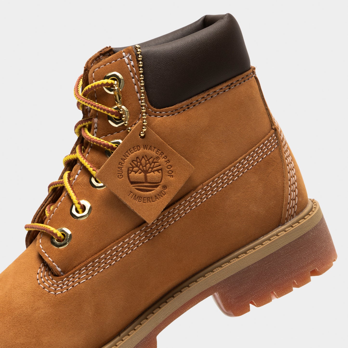 Timberland Children's 6-Inch Premium Lace Up Waterproof Boot / Wheat