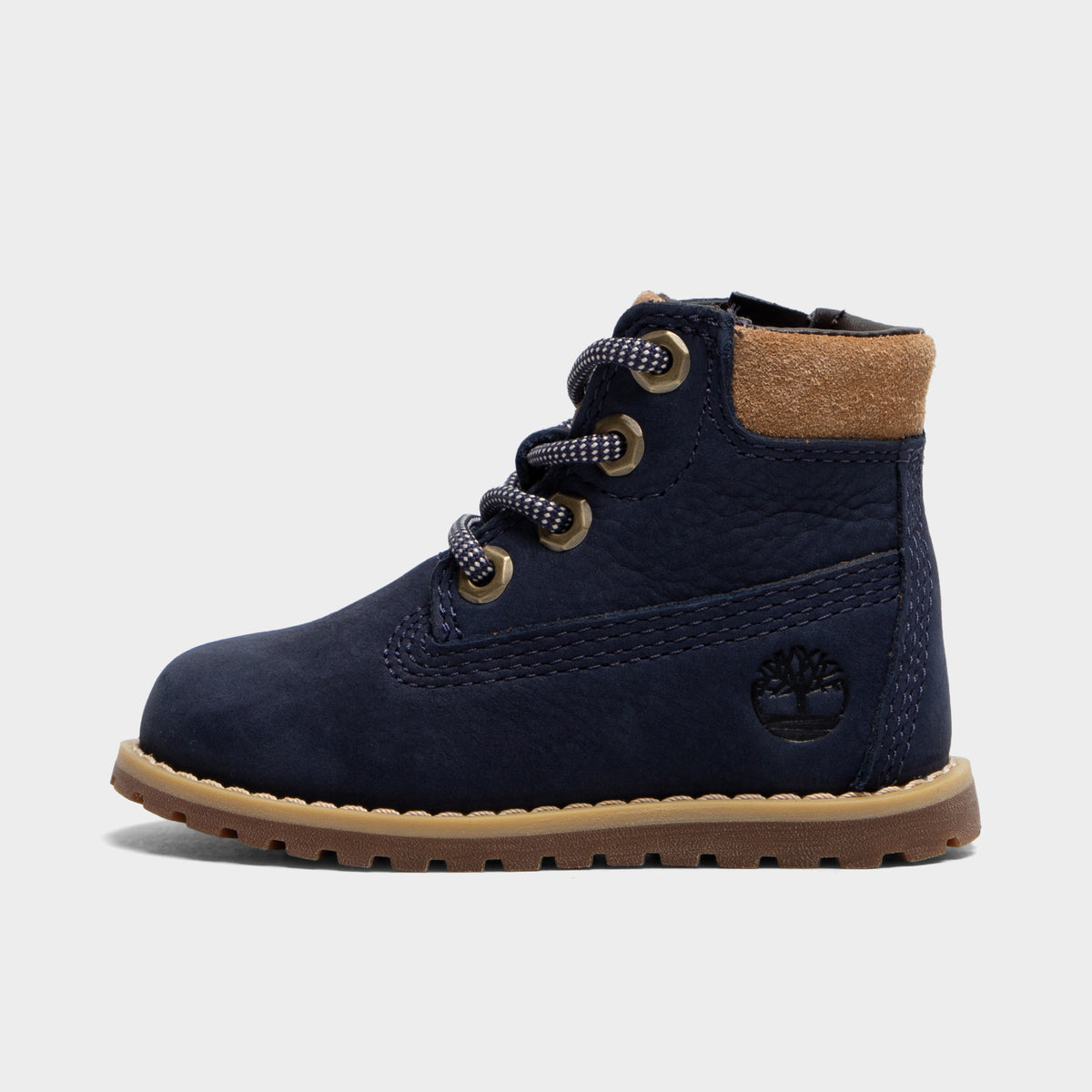 Timberland Pokey pour bébés Pin Nubuck Bleu Foncé / Brun Moyen