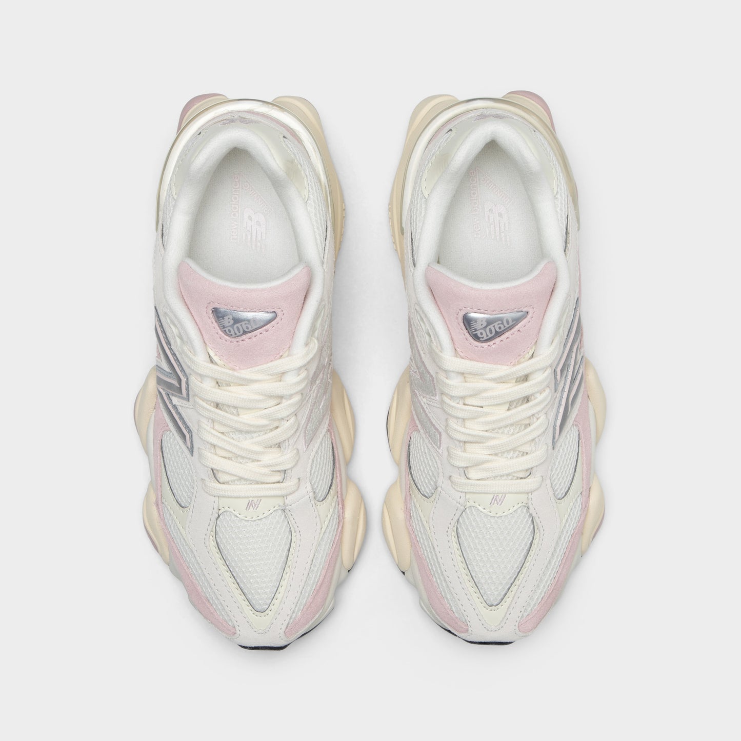New Balance 9060 White / Pink - Silver Metallic