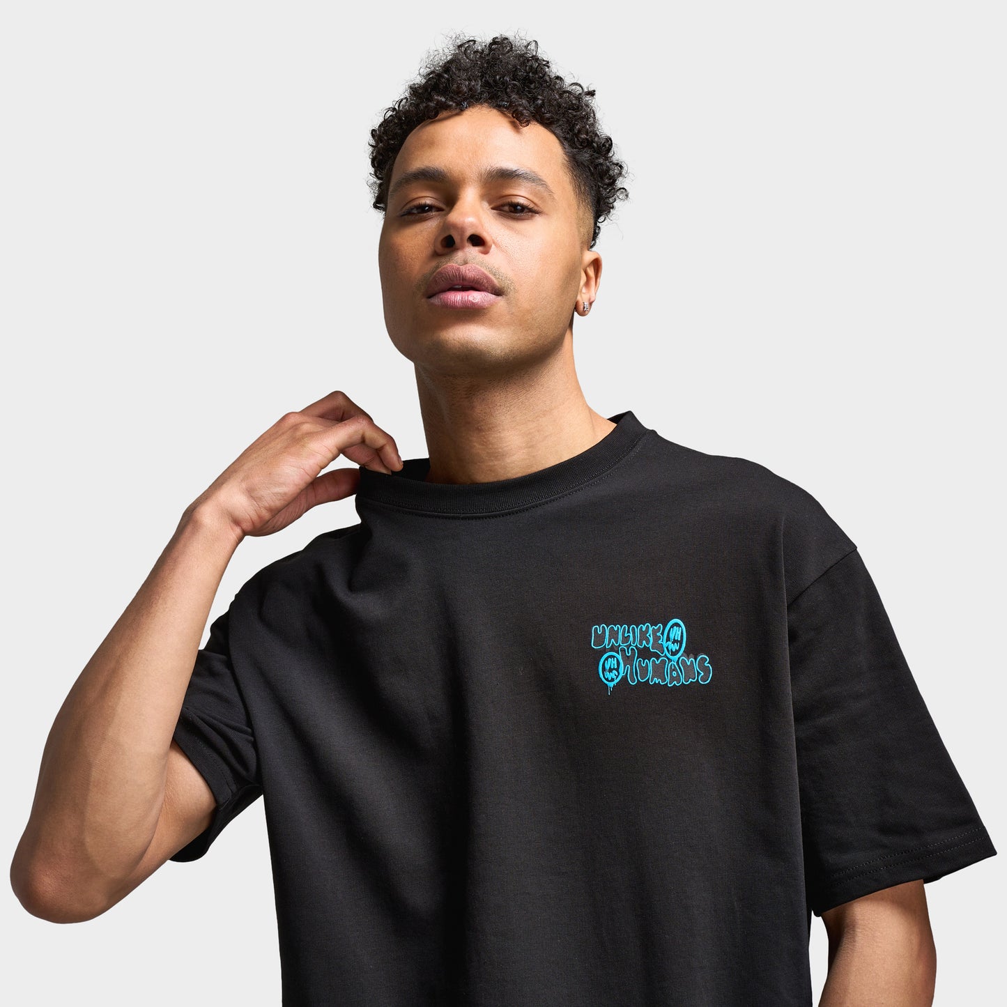 Unlike Humans Hindsight T-Shirt Graphique / Bleu Marine