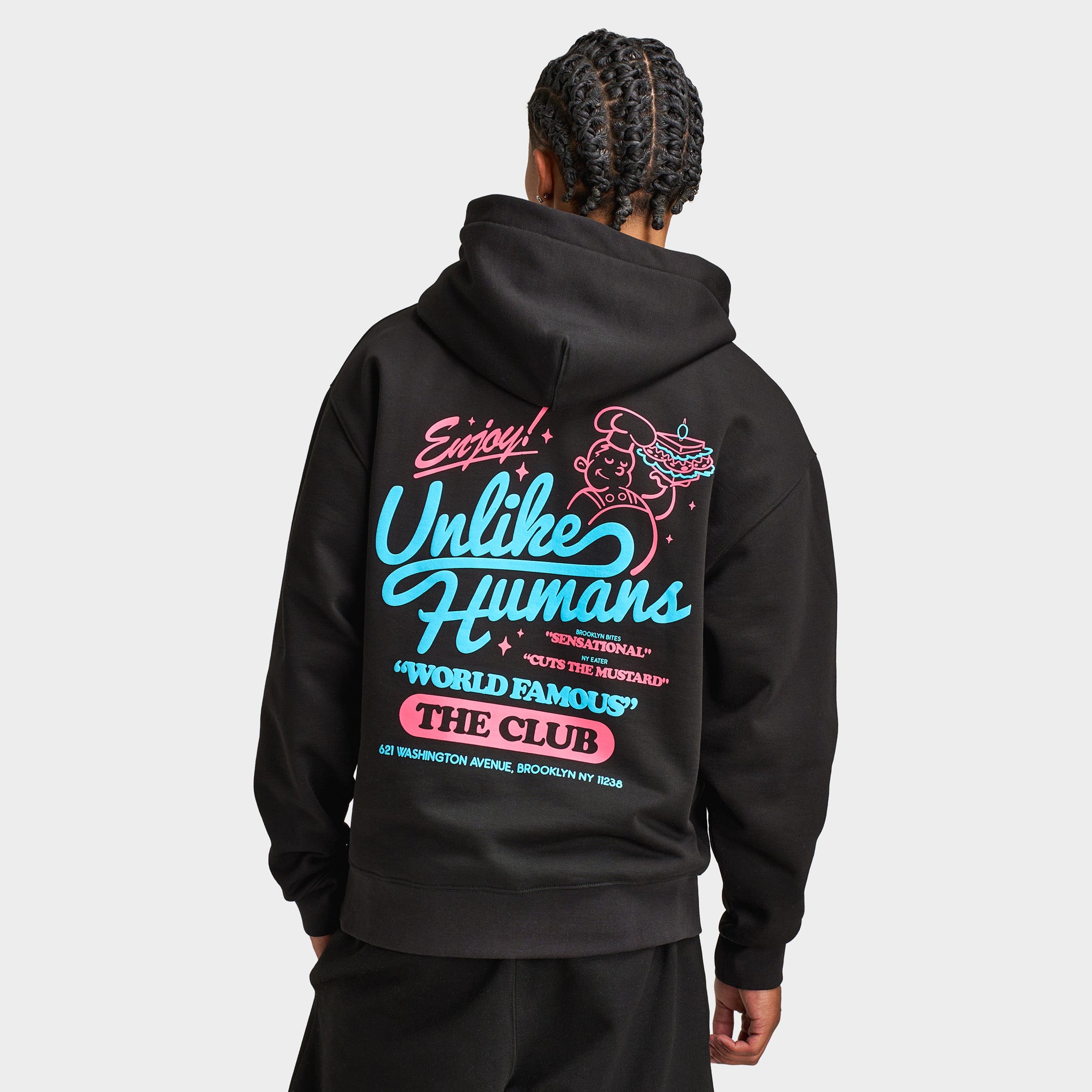 Unlike Humans Club Pullover Hoodie / Black – JD Sports