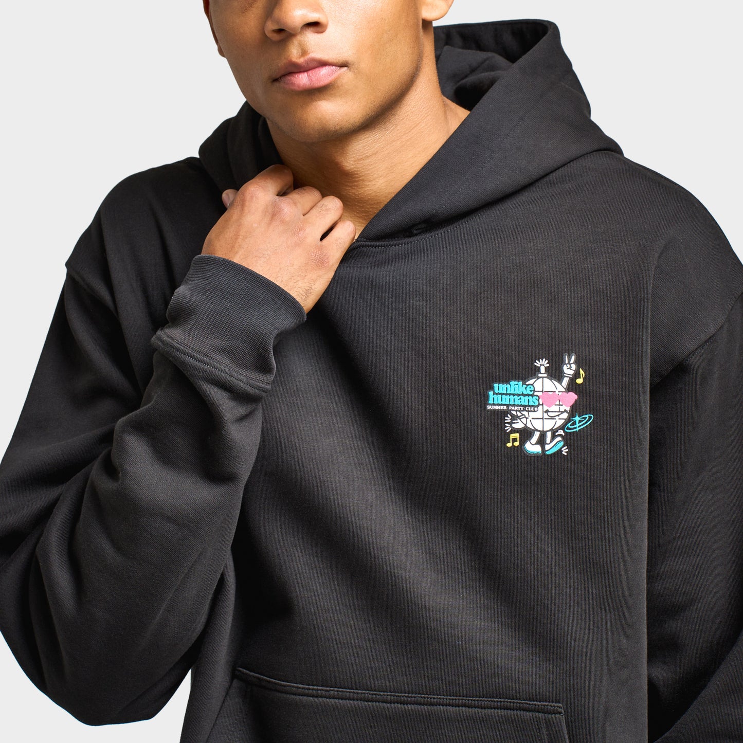 Unlike Humans Party Club Hoodie / Black