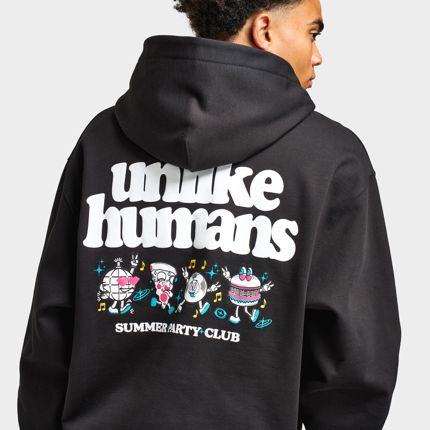 Unlike Humans Party Club Hoodie / Black