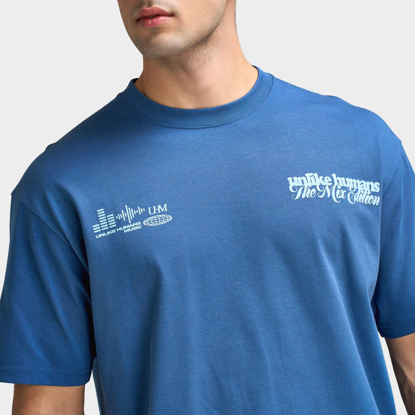 Unlike Humans Mixer T-shirt / Bleu marine ciel