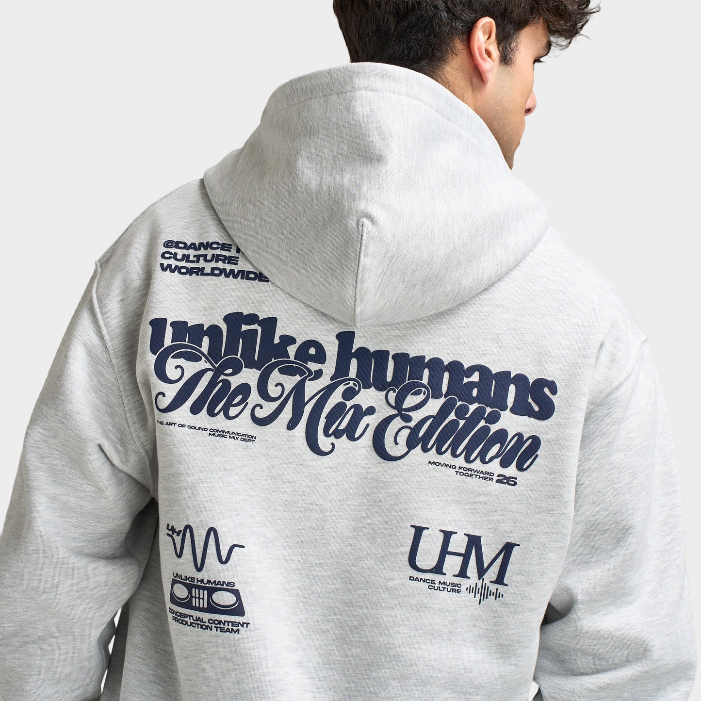 Unlike Humans Mixer Full-Zip Hoodie / Grey Marl