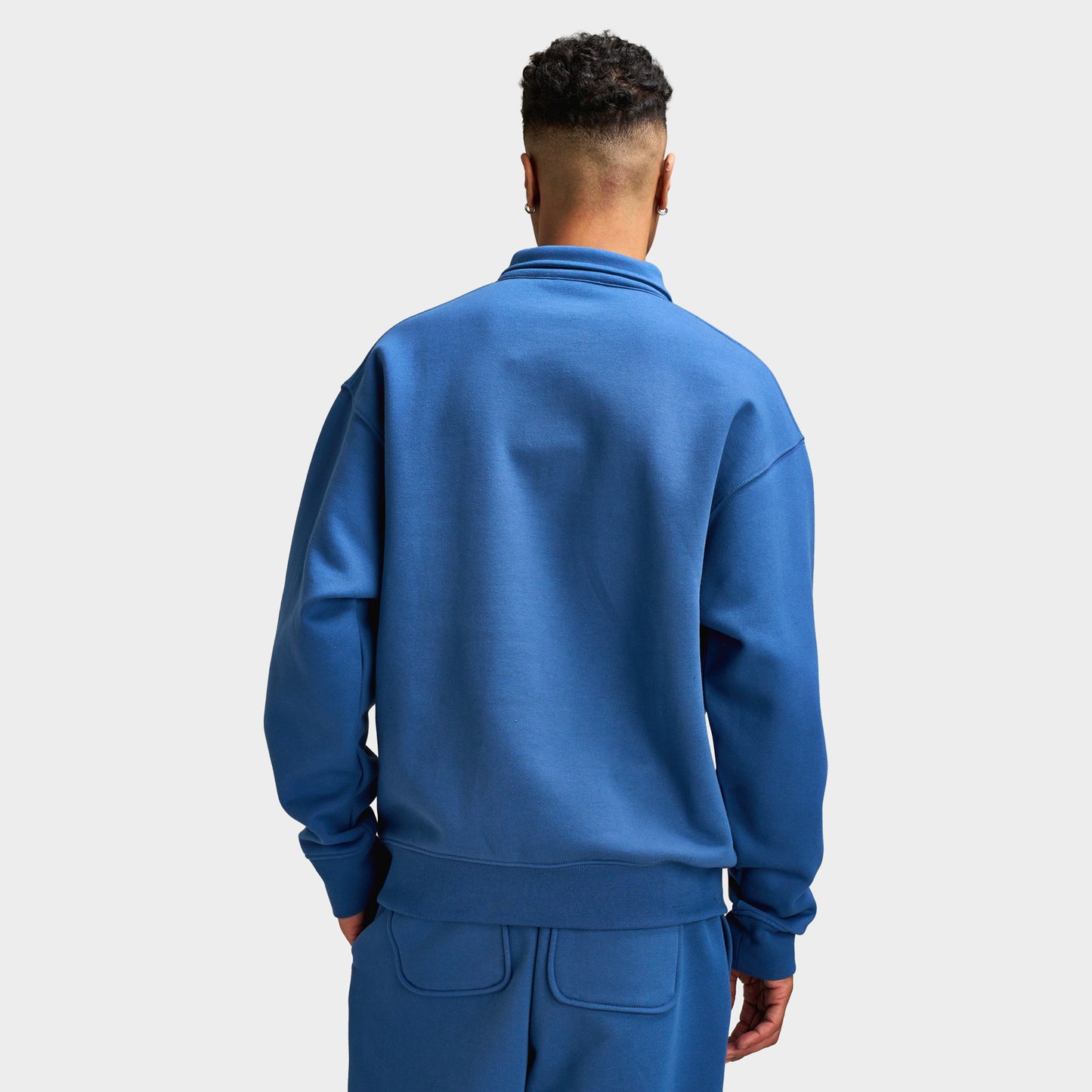 Unlike Humans Polo 1/4 zip Distance / Bleu Marine