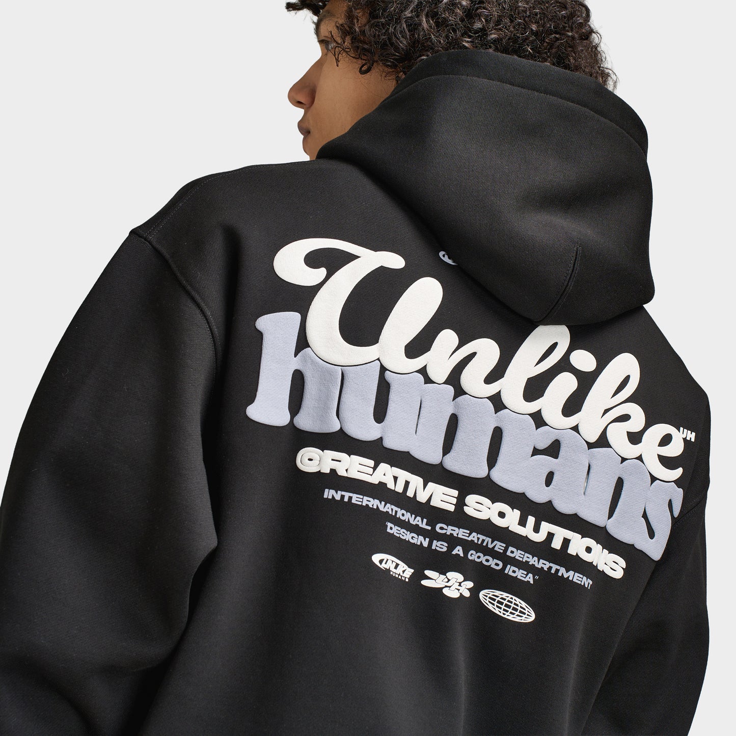 Unlike Humans Idea Hoodie / Black